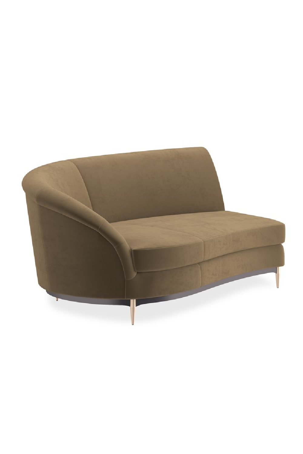 Brown Velvet Sectional Sofa | Caracole Three's Company | Caracole.eu.com