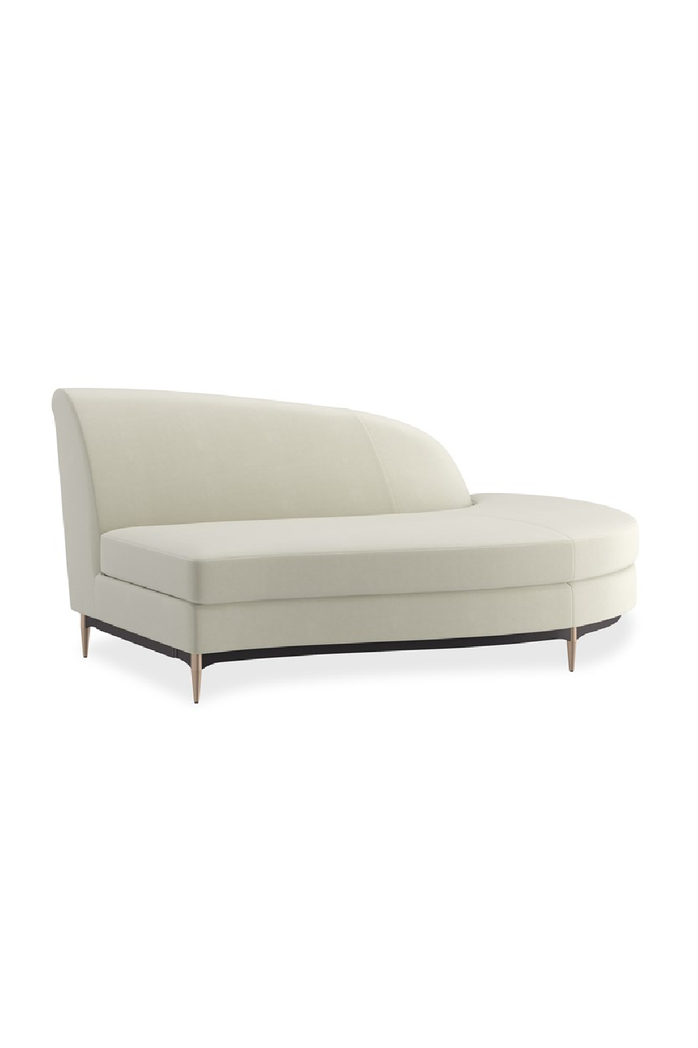 White Velvet Sectional Sofa | Caracole Three's Company | Caracole.eu.com
