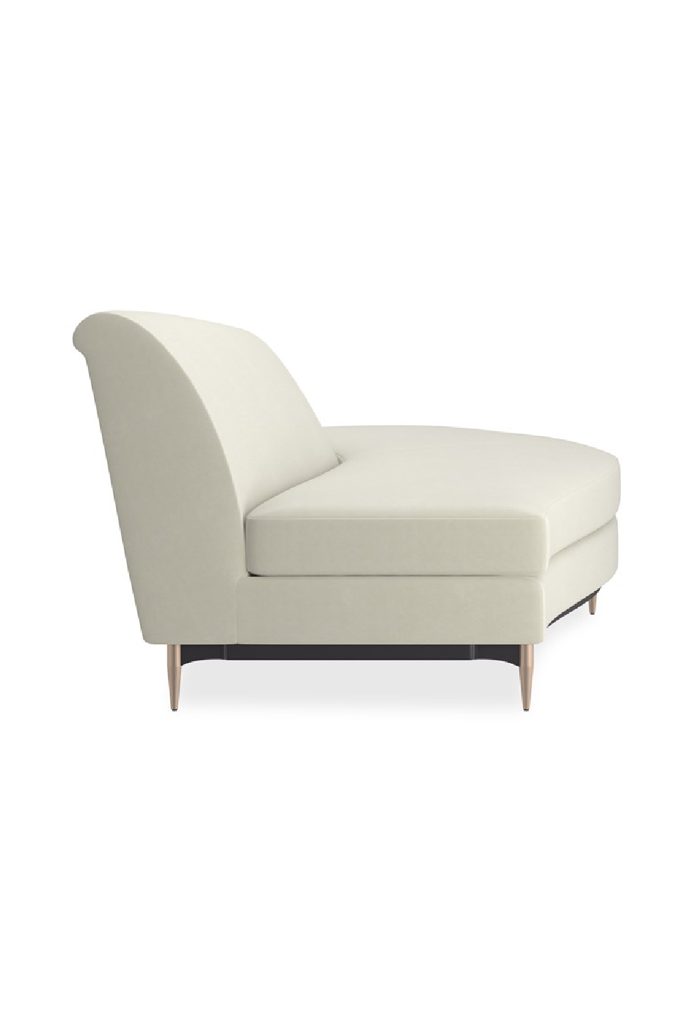 White Velvet Sectional Sofa | Caracole Three's Company | Caracole.eu.com