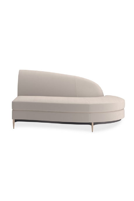 Beige Velvet Sectional Sofa | Caracole Three's Company | Caracole.eu.com