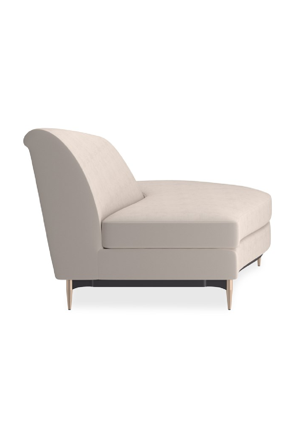 Beige Velvet Sectional Sofa | Caracole Three's Company | Caracole.eu.com