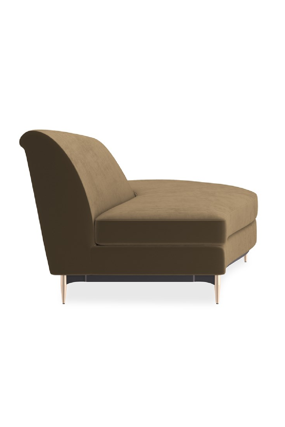 Brown Velvet Sectional Sofa | Caracole Three's Company | Caracole.eu.com