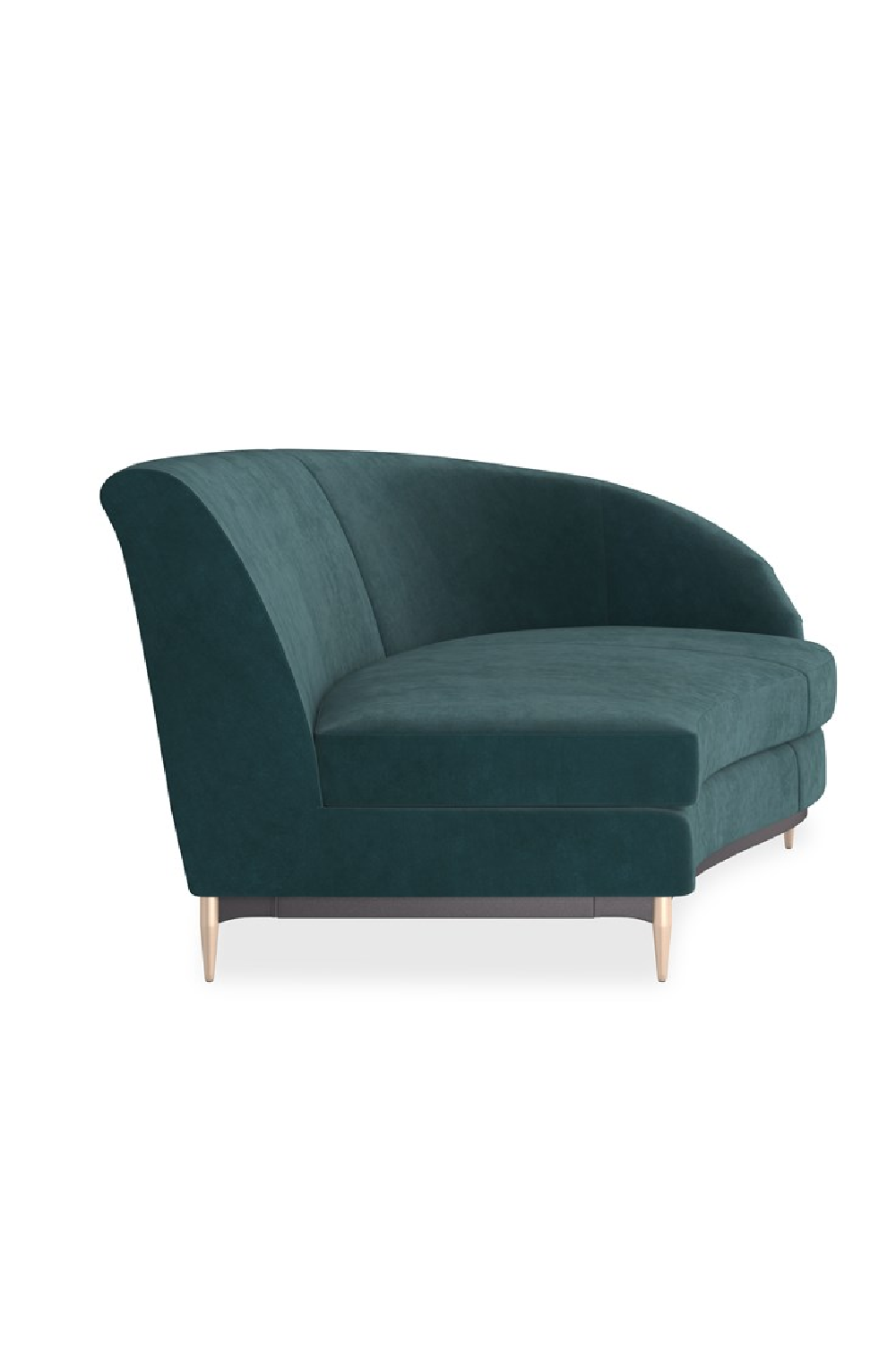 Green Velvet Sectional Sofa | Caracole Three's Company | Caracole.eu.com