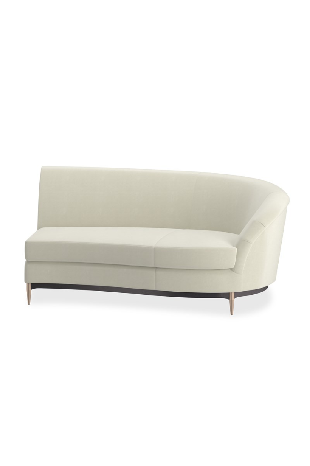 White Velvet Sectional Sofa | Caracole Three's Company | Caracole.eu.com