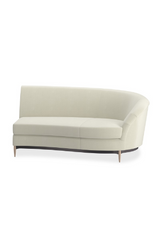 White Velvet Sectional Sofa | Caracole Three's Company | Caracole.eu.com