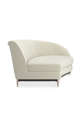 White Velvet Sectional Sofa | Caracole Three's Company | Caracole.eu.com