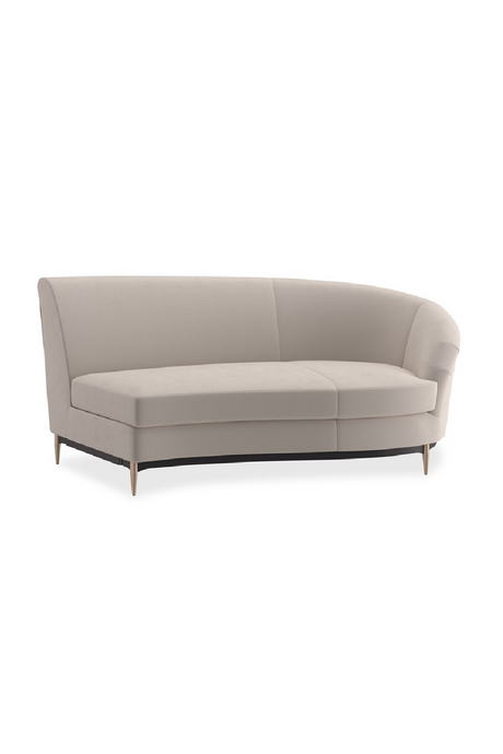 Beige Velvet Sectional Sofa | Caracole Three's Company | Caracole.eu.com