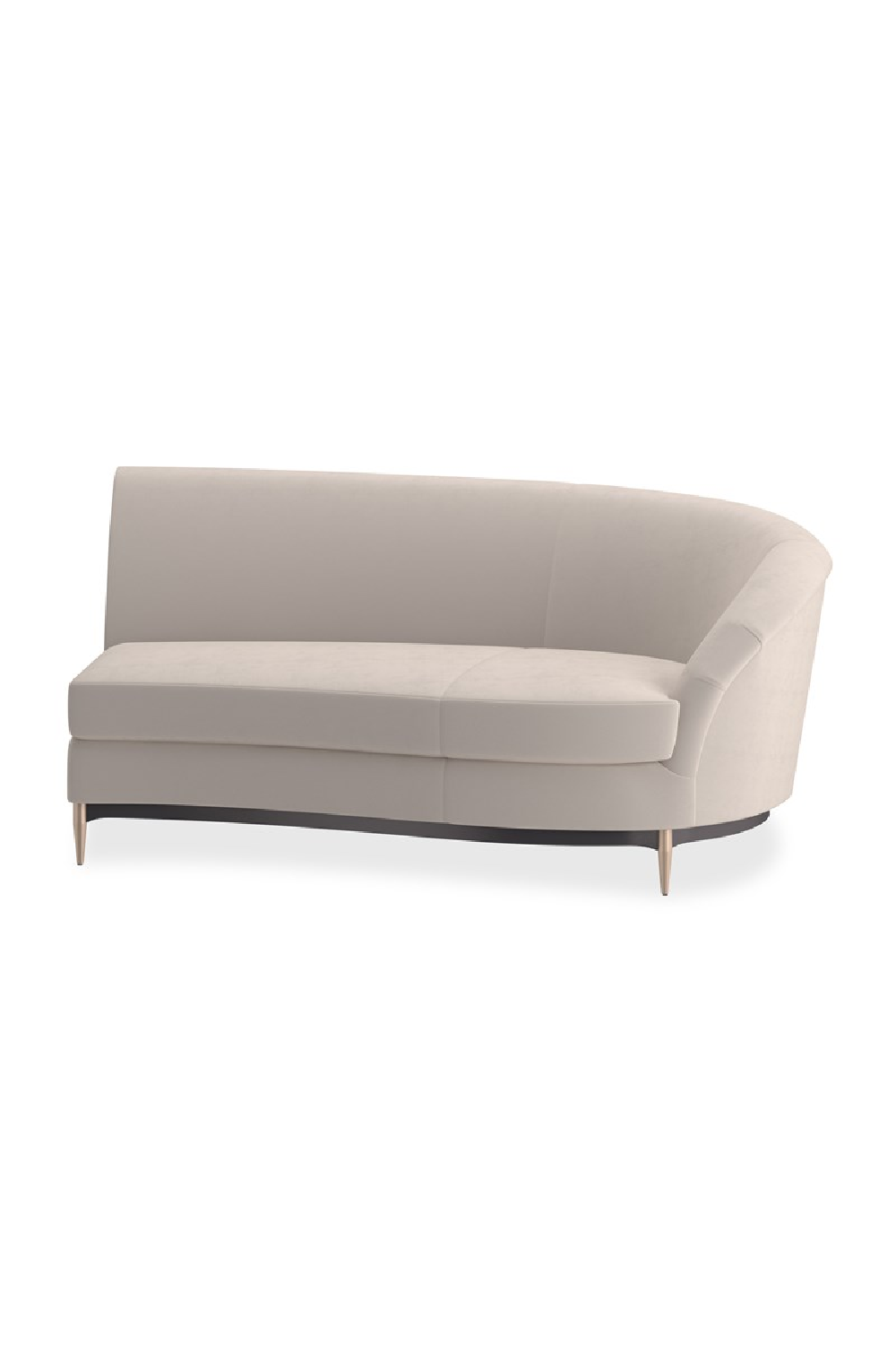 Beige Velvet Sectional Sofa | Caracole Three's Company | Caracole.eu.com