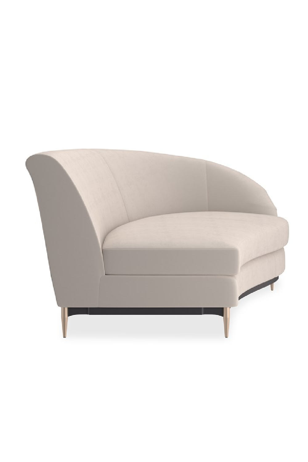 Beige Velvet Sectional Sofa | Caracole Three's Company | Caracole.eu.com
