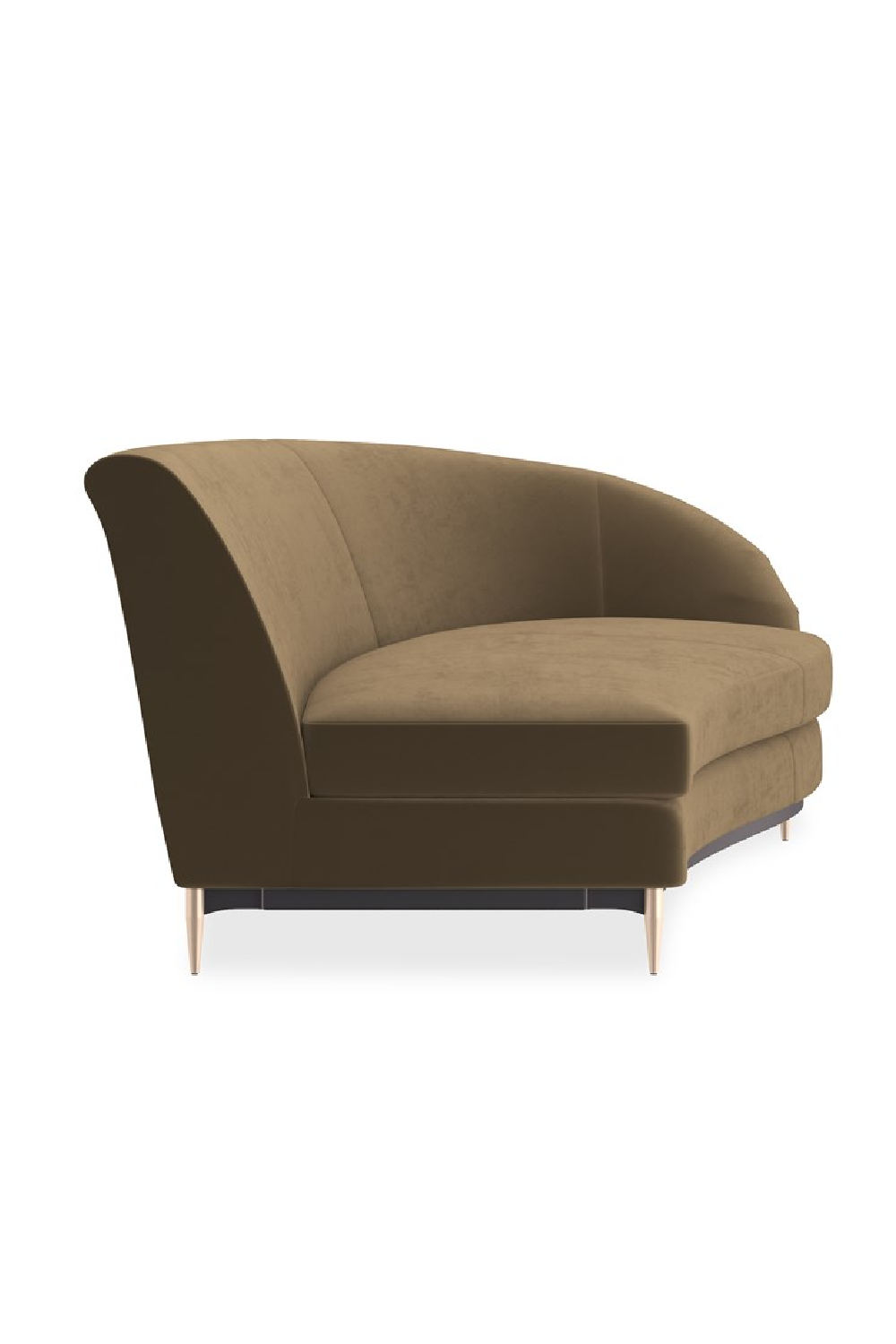 Brown Velvet Sectional Sofa | Caracole Three's Company | Caracole.eu.com