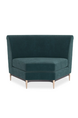 Green Velvet Sectional Sofa | Caracole Three's Company | Caracole.eu.com