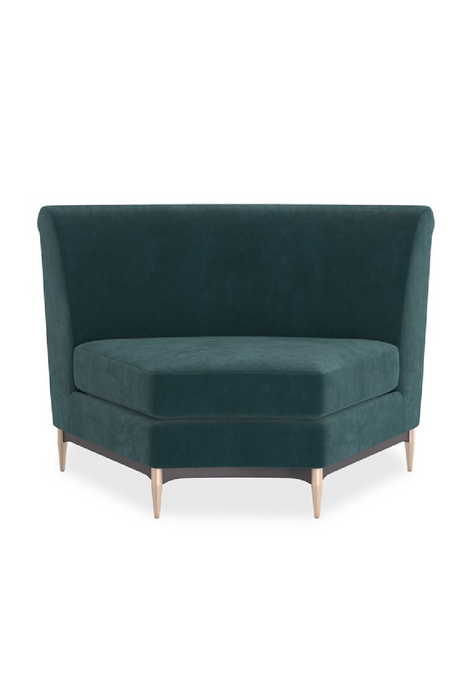 Green Velvet Sectional Sofa | Caracole Three's Company | Caracole.eu.com