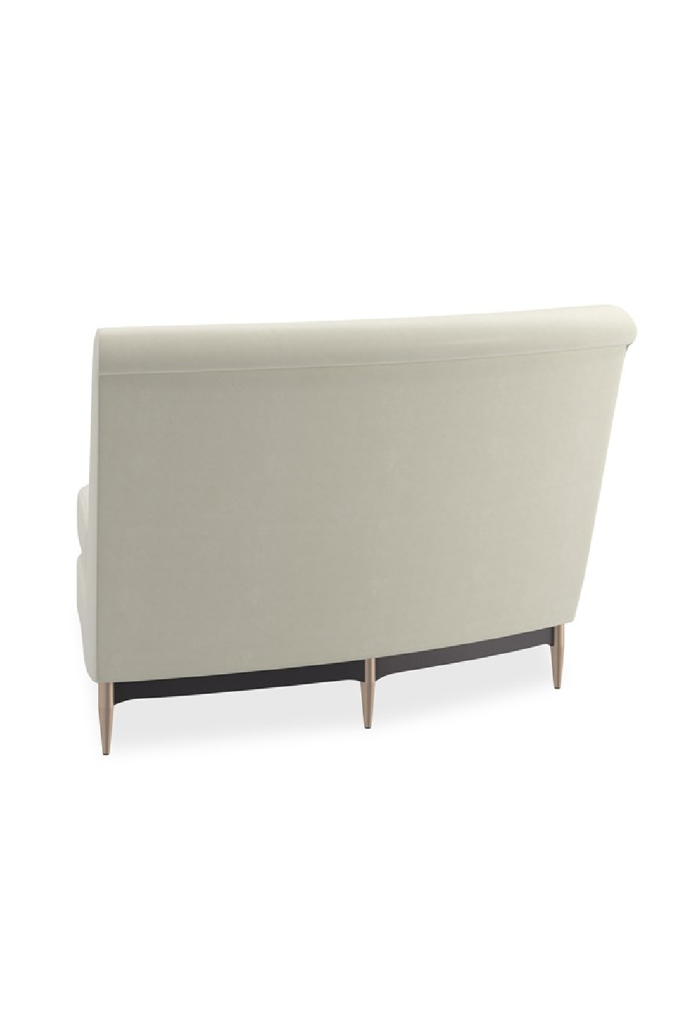 White Velvet Sectional Sofa | Caracole Three's Company | Caracole.eu.com