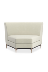 White Velvet Sectional Sofa | Caracole Three's Company | Caracole.eu.com