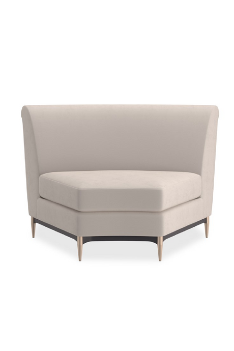 Beige Velvet Sectional Sofa | Caracole Three's Company | Caracole.eu.com