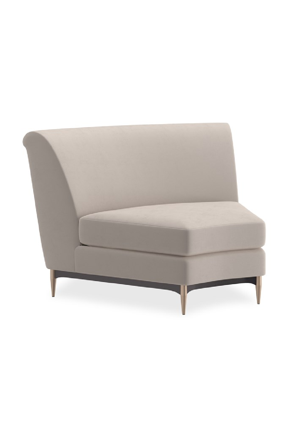 Beige Velvet Sectional Sofa | Caracole Three's Company | Caracole.eu.com