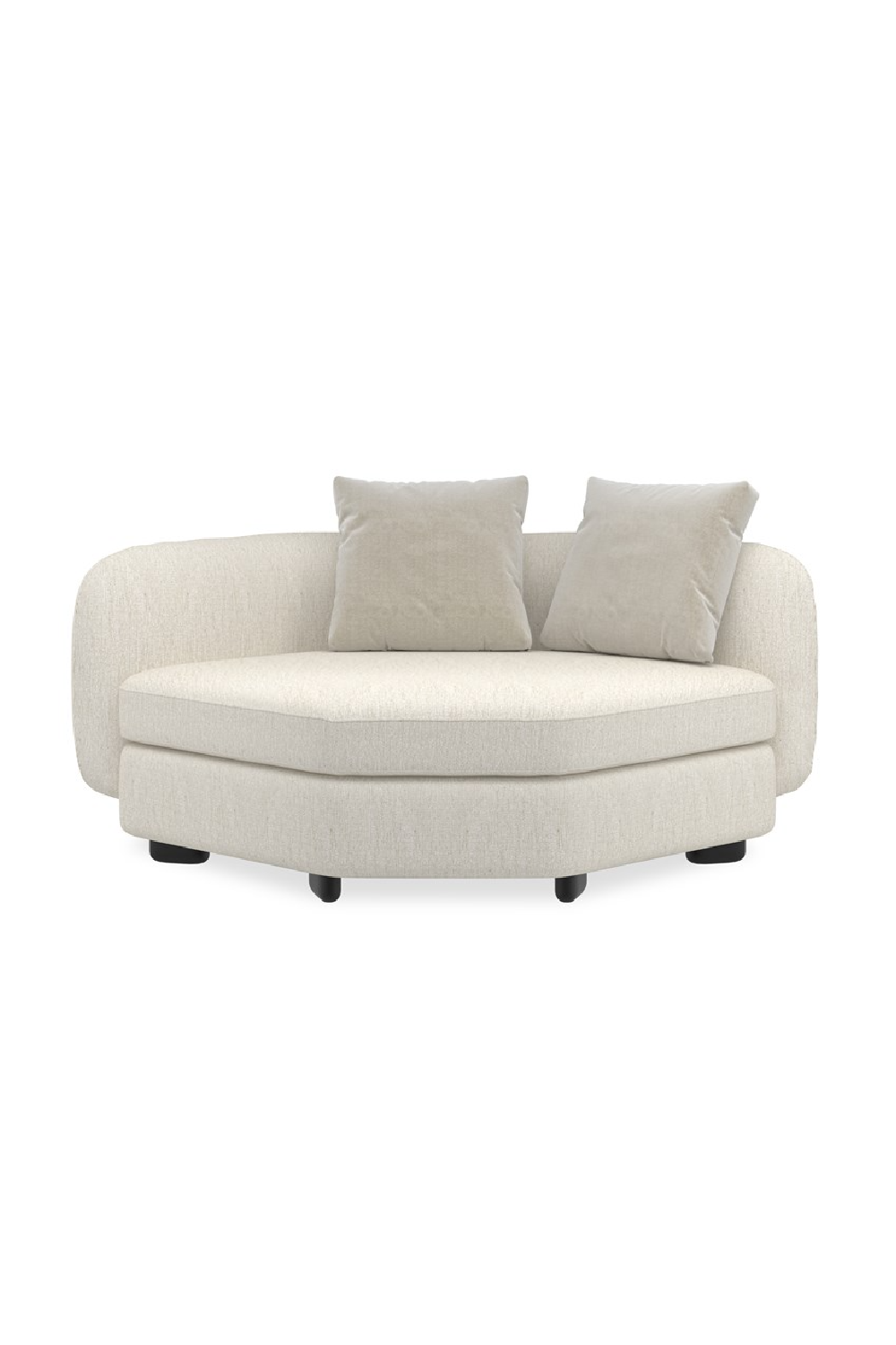 Ivory Linen Sectional Chair | Caracole Lumi | Caracole.eu.com