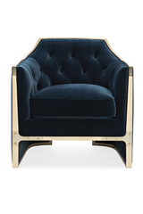 Blue Velvet Lounge Chair | Caracole The Cat's Meow | Caracole.eu.com