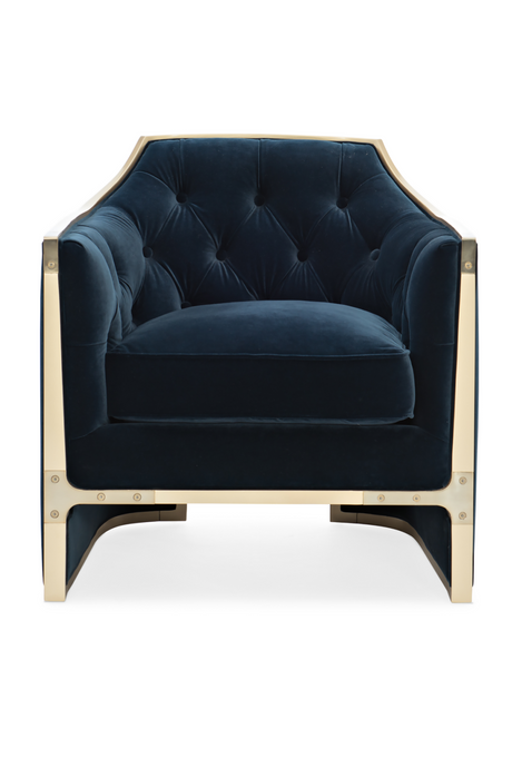 Blue Velvet Lounge Chair | Caracole The Cat's Meow | Caracole.eu.com