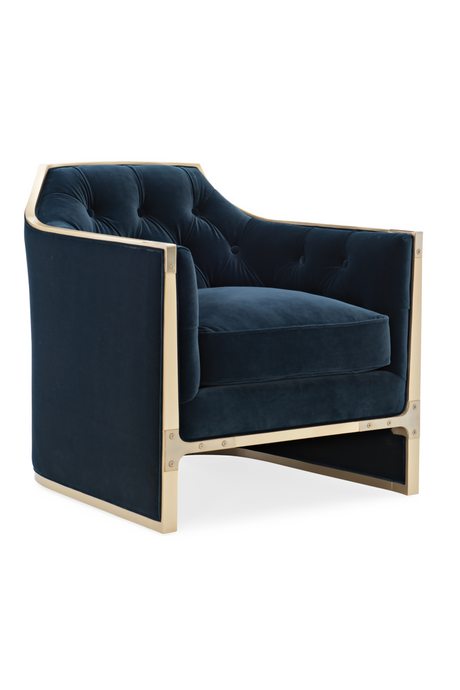 Blue Velvet Lounge Chair | Caracole The Cat's Meow | Caracole.eu.com