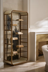Gold Wooden Framed Bookcase | Caracole Fairmont