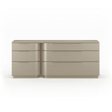 Silver Gloss 6-Drawer Dresser | Caracole Oblique