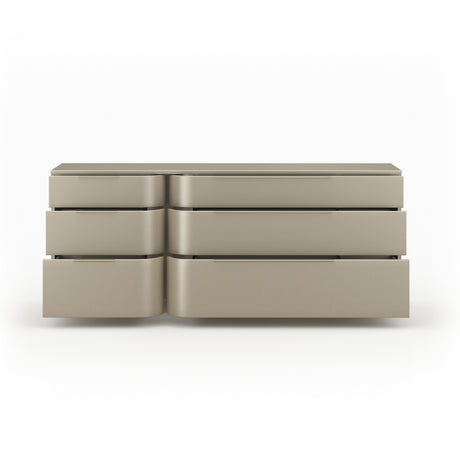 Silver Gloss 6-Drawer Dresser | Caracole Oblique