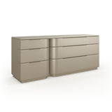 Silver Gloss 6-Drawer Dresser | Caracole Oblique