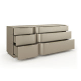 Silver Gloss 6-Drawer Dresser | Caracole Oblique