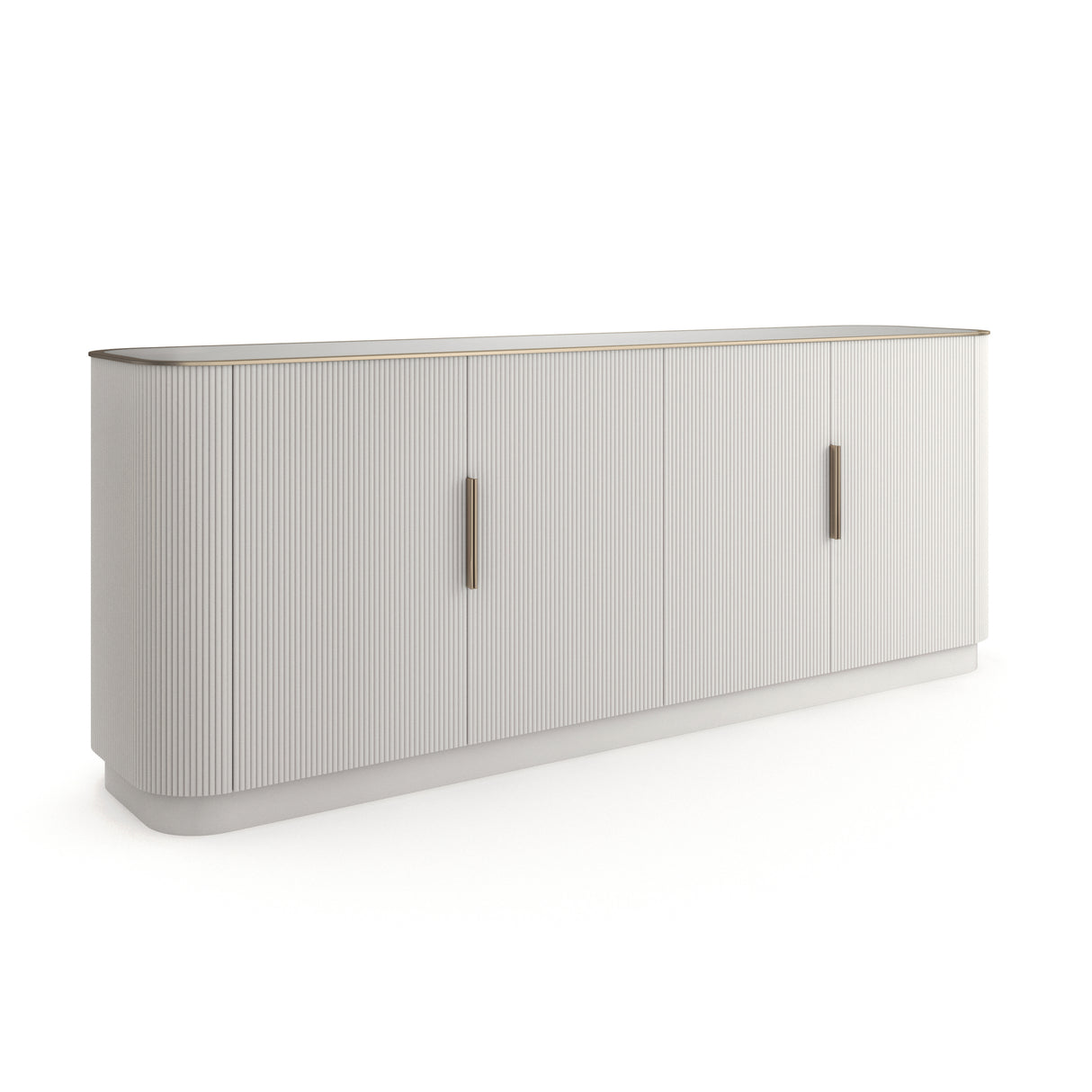 Matte Pearl 4-Door Sideboard | Caracole Love