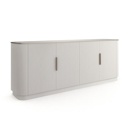 Matte Pearl 4-Door Sideboard | Caracole Love