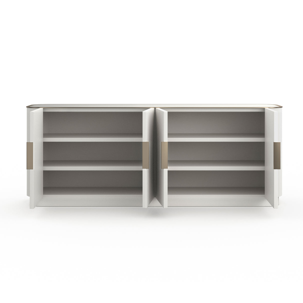 Matte Pearl 4-Door Sideboard | Caracole Love