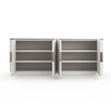 Matte Pearl 4-Door Sideboard | Caracole Love