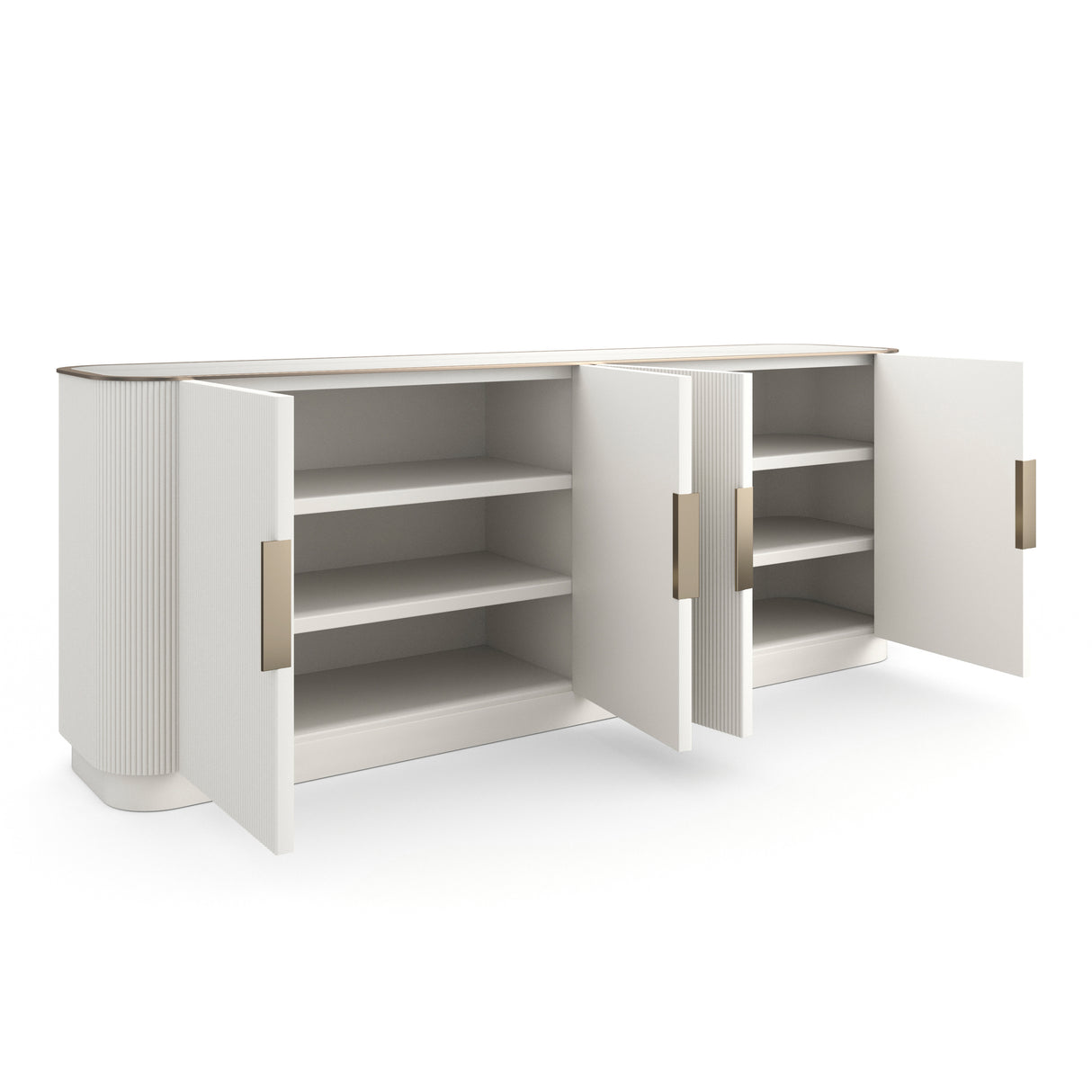 Matte Pearl 4-Door Sideboard | Caracole Love