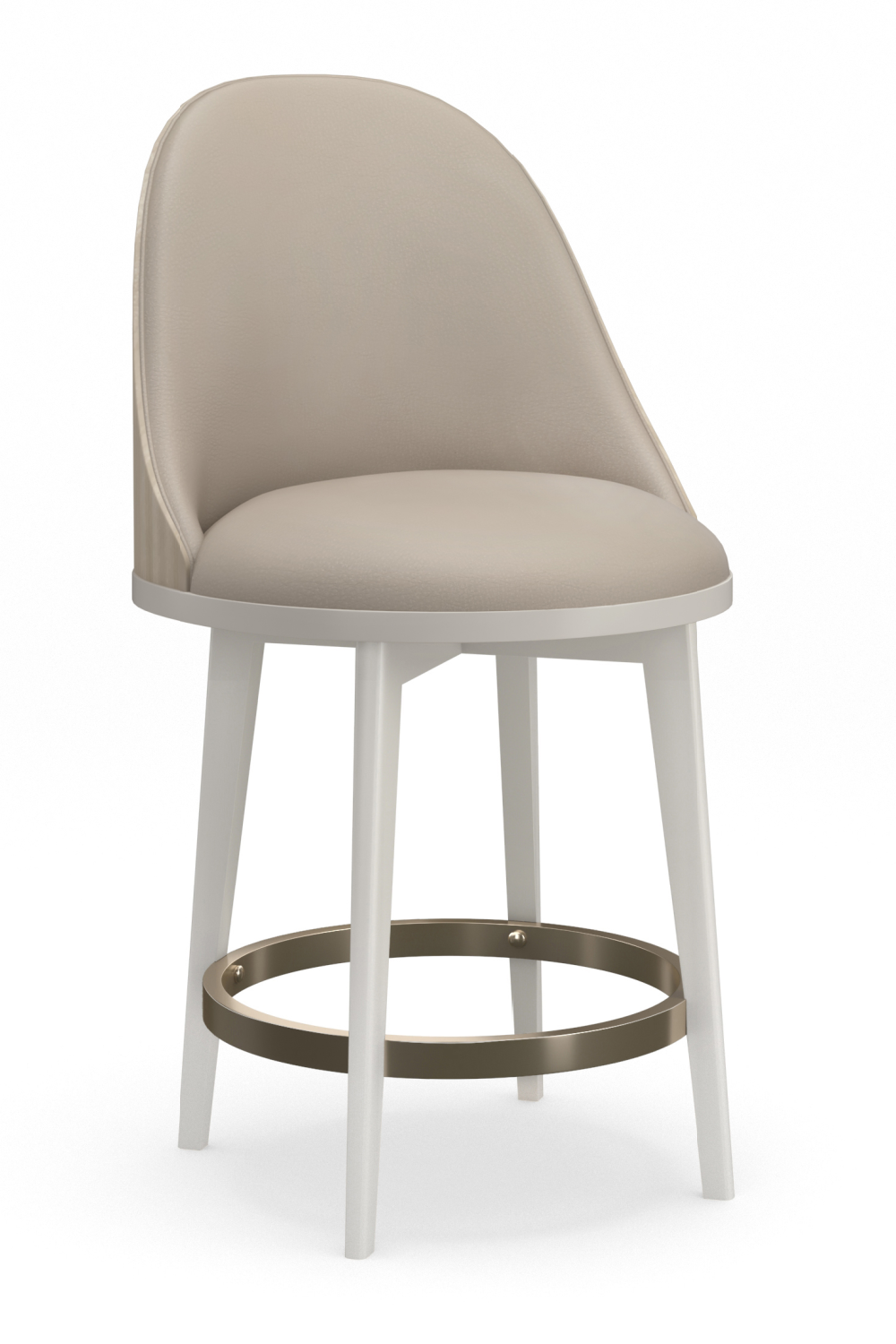 Vegan Leather Swivel Counter Stool | Caracole Another Round |Caracole.eu.com