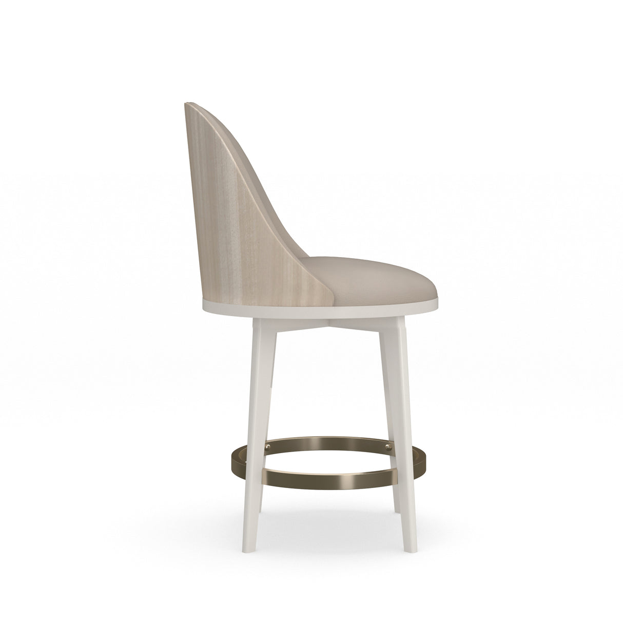 Ivory Fabric Counter Stool | Caracole Another Round