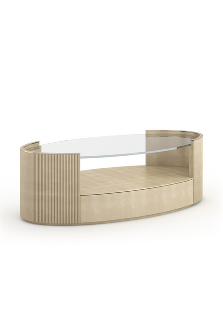 Glass Top Oval Coffee Table | Caracole Love | Caracole.eu.com