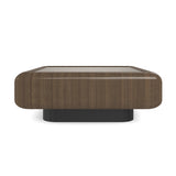 Bronze Glass Square Coffee Table | Caracole Gelee
