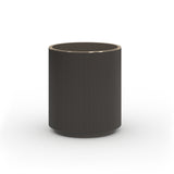 Round Dark Chocolated Reeded End Table | Caracole Love