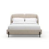 Curved Upholstered Queen Bed | Caracole Madera
