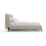 Curved Upholstered Queen Bed | Caracole Madera