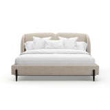 Curved Upholstered King Bed | Caracole Madera