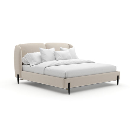Curved Upholstered King Bed | Caracole Madera