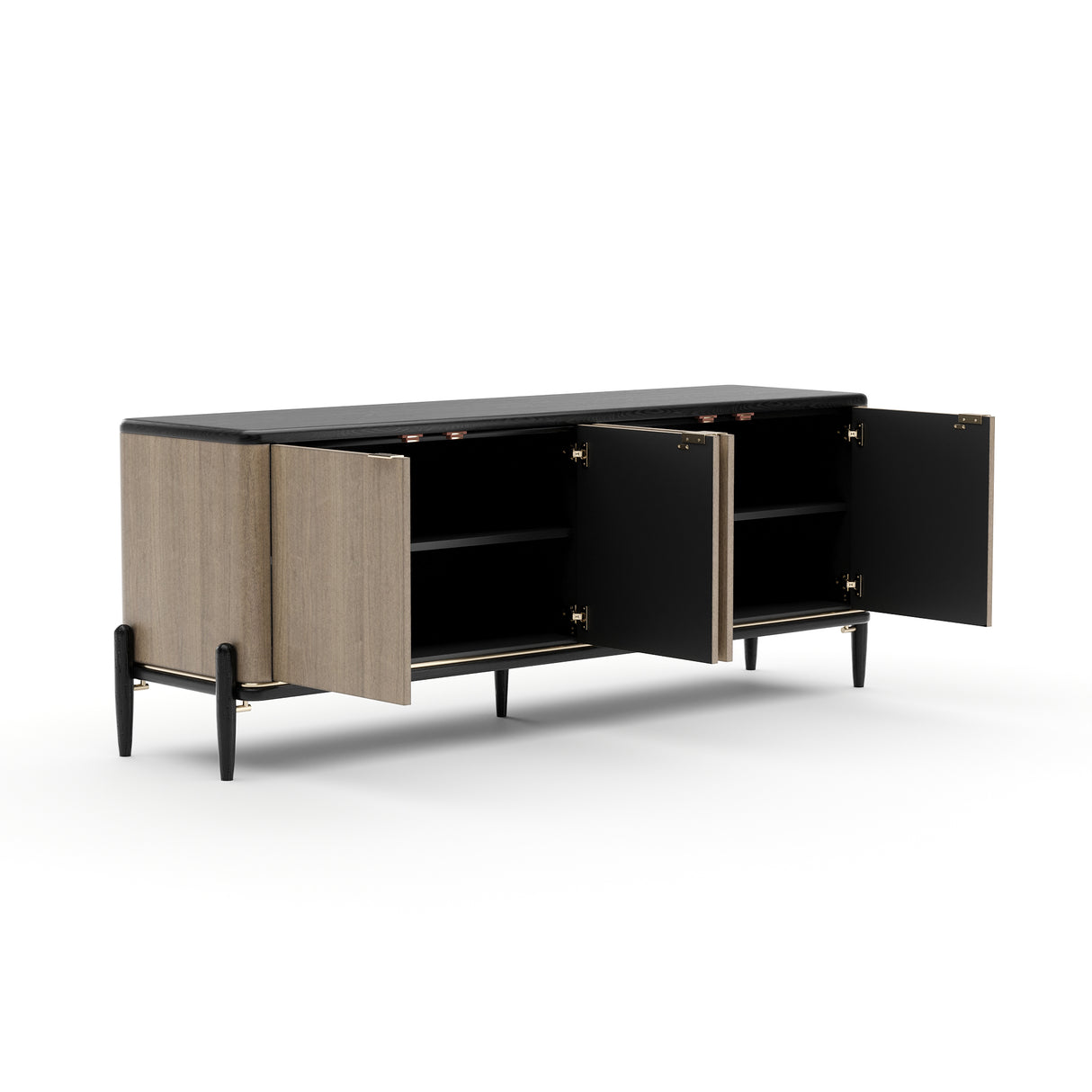 Chocolate 4-Door Sideboard | Caracole Madera