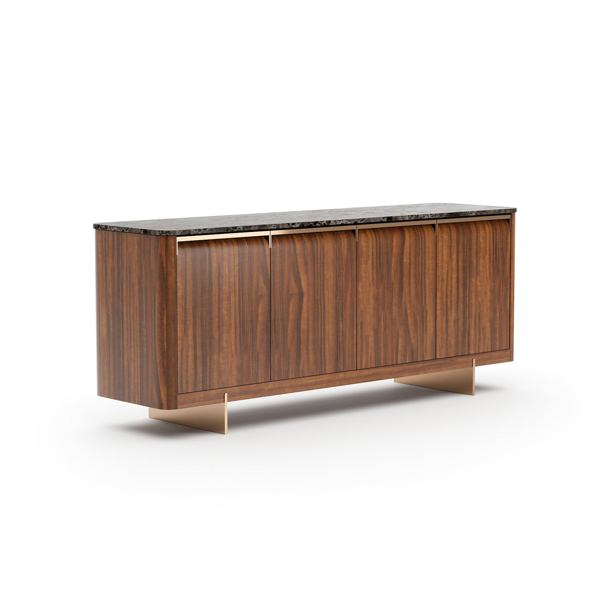 Stone top 4-Door Sideboard | Caracole Altura