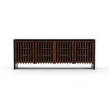 Chocolate 4-Door Sideboard | Caracole Pinstripe