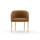 Camel Upholstered Dining Armchair | Caracole Tension