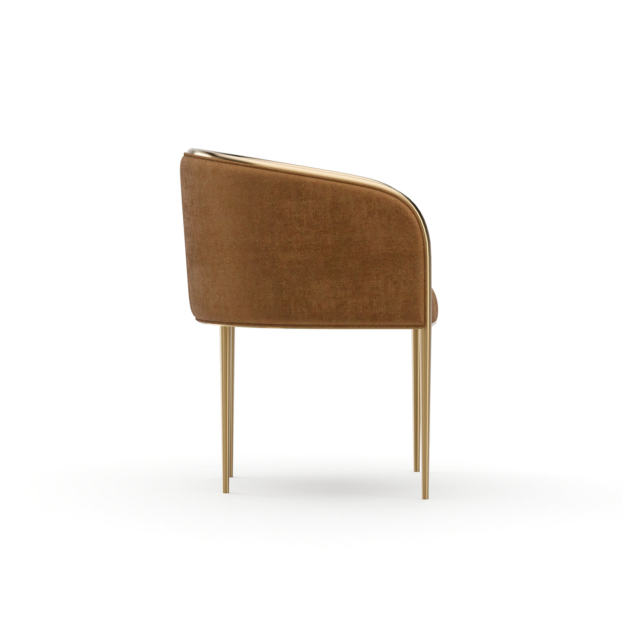 Camel Upholstered Dining Armchair | Caracole Tension