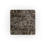 Walnut Square Stone Top Coffee Table | Caracole Altura