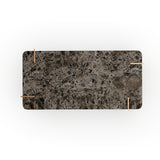 Walnut Rectangular Stone Top Coffee Table | Caracole Altura
